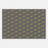 Extravagant grün, grau, Lila, Imitate Gold 28. Ver Geschenkpapier Set (Vorderseite 2)