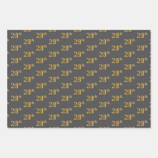 Extravagant grün, grau, Lila, Imitate Gold 28. Ver Geschenkpapier Set (Vorderseite 2)