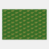 Extravagant grün, grau, Lila, Imitate Gold 28. Ver Geschenkpapier Set (Vorderseite)