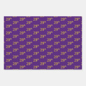 Extravagant grün, grau, Lila, Imitate Gold 29. Ver Geschenkpapier Set (Vorderseite 3)