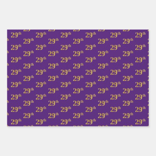 Extravagant grün, grau, Lila, Imitate Gold 29. Ver Geschenkpapier Set (Vorderseite 3)