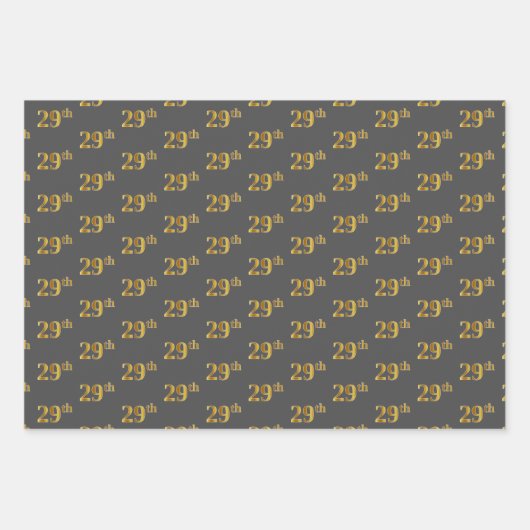 Extravagant grün, grau, Lila, Imitate Gold 29. Ver Geschenkpapier Set (Vorderseite 2)