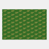 Extravagant grün, grau, Lila, Imitate Gold 29. Ver Geschenkpapier Set (Vorderseite)