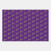 Extravagant grün, grau, Lila, Imitate Gold 2. Vera Geschenkpapier Set (Vorderseite 3)