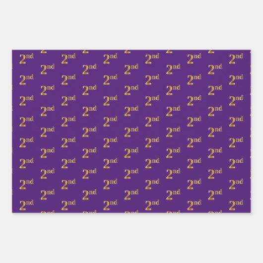 Extravagant grün, grau, Lila, Imitate Gold 2. Vera Geschenkpapier Set (Vorderseite 3)