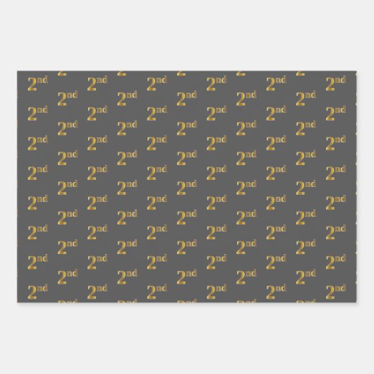 Extravagant grün, grau, Lila, Imitate Gold 2. Vera Geschenkpapier Set (Vorderseite 2)