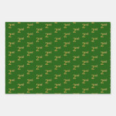 Extravagant grün, grau, Lila, Imitate Gold 2. Vera Geschenkpapier Set (Vorderseite)