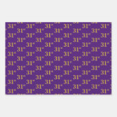 Extravagant grün, grau, Lila, Imitate Gold 31. Ver Geschenkpapier Set (Vorderseite 3)