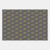 Extravagant grün, grau, Lila, Imitate Gold 31. Ver Geschenkpapier Set (Vorderseite 2)