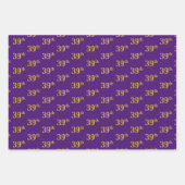 Extravagant grün, grau, Lila, Imitate Gold 39. Ver Geschenkpapier Set (Vorderseite 3)