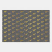 Extravagant grün, grau, Lila, Imitate Gold 39. Ver Geschenkpapier Set (Vorderseite 2)