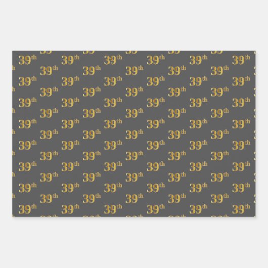 Extravagant grün, grau, Lila, Imitate Gold 39. Ver Geschenkpapier Set (Vorderseite 2)