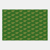 Extravagant grün, grau, Lila, Imitate Gold 39. Ver Geschenkpapier Set (Vorderseite)