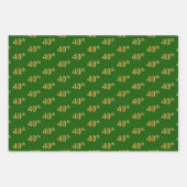 Extravagant grün, grau, Lila, Imitate Gold 40. Ver Geschenkpapier Set (Vorderseite)