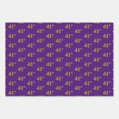 Extravagant grün, grau, Lila, Imitate Gold 41. Ver Geschenkpapier Set (Vorderseite 3)