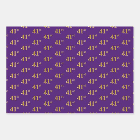 Extravagant grün, grau, Lila, Imitate Gold 41. Ver Geschenkpapier Set (Vorderseite 3)