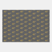 Extravagant grün, grau, Lila, Imitate Gold 41. Ver Geschenkpapier Set (Vorderseite 2)