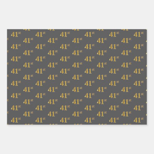 Extravagant grün, grau, Lila, Imitate Gold 41. Ver Geschenkpapier Set (Vorderseite 2)