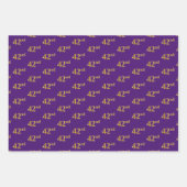 Extravagant grün, grau, Lila, Imitate Gold 42. Ver Geschenkpapier Set (Vorderseite 3)