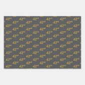 Extravagant grün, grau, Lila, Imitate Gold 42. Ver Geschenkpapier Set (Vorderseite 2)