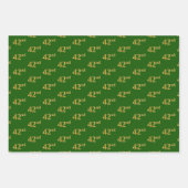 Extravagant grün, grau, Lila, Imitate Gold 42. Ver Geschenkpapier Set (Vorderseite)