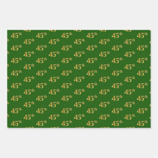 Extravagant grün, grau, Lila, Imitate Gold 45. Ver Geschenkpapier Set (Vorderseite)