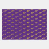 Extravagant grün, grau, Lila, Imitate Gold 49. Ver Geschenkpapier Set (Vorderseite 3)