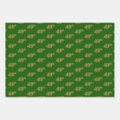 Extravagant grün, grau, Lila, Imitate Gold 49. Ver Geschenkpapier Set (Vorderseite)