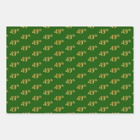 Extravagant grün, grau, Lila, Imitate Gold 49. Ver Geschenkpapier Set (Vorderseite)