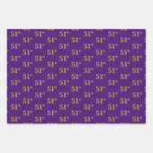 Extravagant grün, grau, Lila, Imitate Gold 51. Ver Geschenkpapier Set (Vorderseite 3)