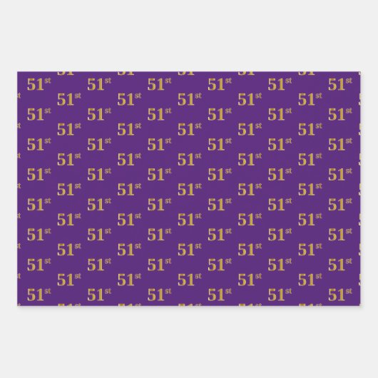 Extravagant grün, grau, Lila, Imitate Gold 51. Ver Geschenkpapier Set (Vorderseite 3)