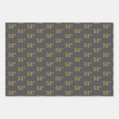 Extravagant grün, grau, Lila, Imitate Gold 51. Ver Geschenkpapier Set (Vorderseite 2)