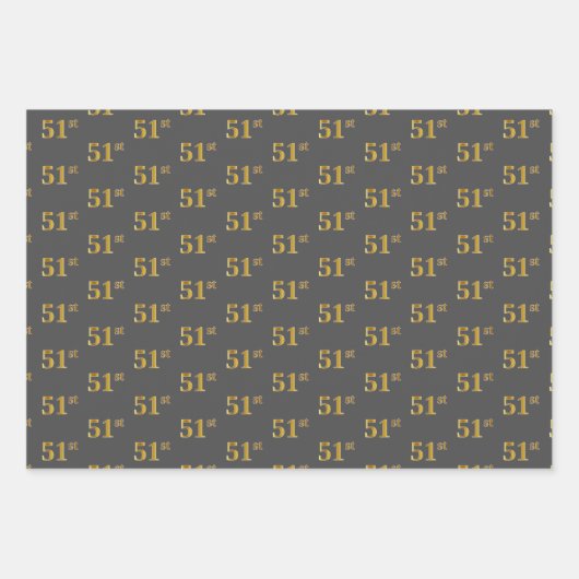 Extravagant grün, grau, Lila, Imitate Gold 51. Ver Geschenkpapier Set (Vorderseite 2)