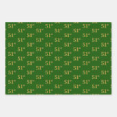 Extravagant grün, grau, Lila, Imitate Gold 51. Ver Geschenkpapier Set (Vorderseite)