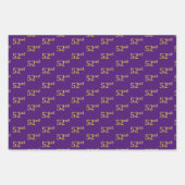 Extravagant grün, grau, Lila, Imitate Gold 52. Ver Geschenkpapier Set (Vorderseite 3)