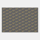 Extravagant grün, grau, Lila, Imitate Gold 52. Ver Geschenkpapier Set (Vorderseite 2)