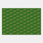 Extravagant grün, grau, Lila, Imitate Gold 52. Ver Geschenkpapier Set (Vorderseite)