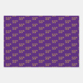 Extravagant grün, grau, Lila, Imitate Gold 55. Ver Geschenkpapier Set (Vorderseite 3)