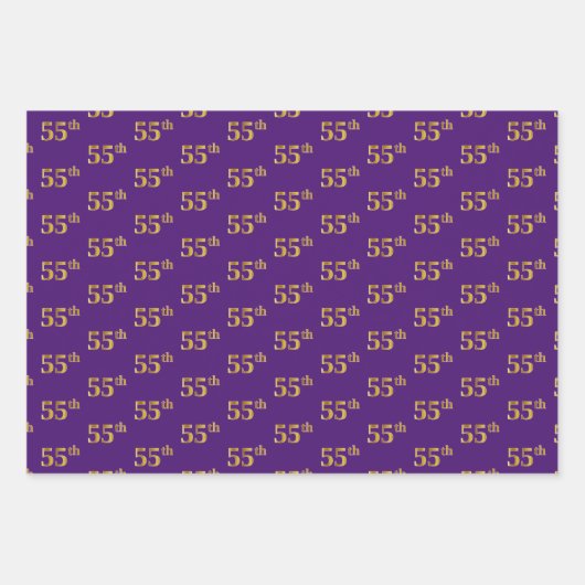 Extravagant grün, grau, Lila, Imitate Gold 55. Ver Geschenkpapier Set (Vorderseite 3)