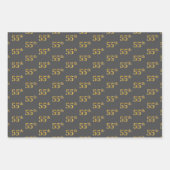 Extravagant grün, grau, Lila, Imitate Gold 55. Ver Geschenkpapier Set (Vorderseite 2)