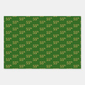 Extravagant grün, grau, Lila, Imitate Gold 55. Ver Geschenkpapier Set (Vorderseite)