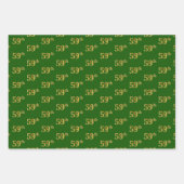 Extravagant grün, grau, Lila, Imitate Gold 59. Ver Geschenkpapier Set (Vorderseite)