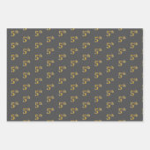 Extravagant grün, grau, Lila, Imitate Gold 5. Vera Geschenkpapier Set (Vorderseite 2)