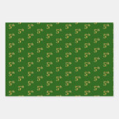 Extravagant grün, grau, Lila, Imitate Gold 5. Vera Geschenkpapier Set (Vorderseite)