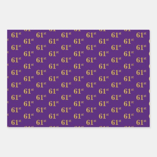 Extravagant grün, grau, Lila, Imitate Gold 61. Ver Geschenkpapier Set (Vorderseite 3)