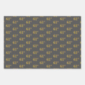 Extravagant grün, grau, Lila, Imitate Gold 61. Ver Geschenkpapier Set (Vorderseite 2)