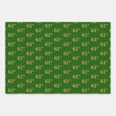 Extravagant grün, grau, Lila, Imitate Gold 61. Ver Geschenkpapier Set (Vorderseite)