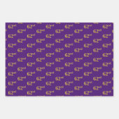 Extravagant grün, grau, Lila, Imitate Gold 62. Ver Geschenkpapier Set (Vorderseite 3)