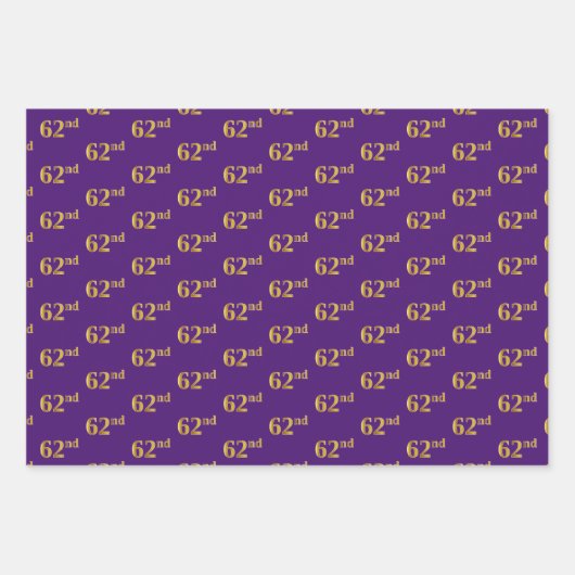 Extravagant grün, grau, Lila, Imitate Gold 62. Ver Geschenkpapier Set (Vorderseite 3)