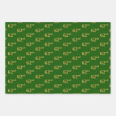 Extravagant grün, grau, Lila, Imitate Gold 62. Ver Geschenkpapier Set (Vorderseite)